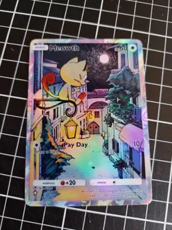 Meowth Pokemon Pocket TCG Card Holo Full Art Holo Genetic Apex - Image 1