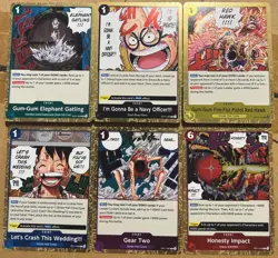 One Piece Card Lot Of 6. Rare Foil. - Image 1