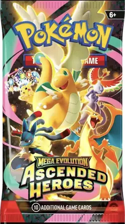 Pokemon Mega Evolution Ascended Heroes Booster Pack - 10 Cards - Image 1