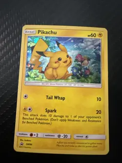 Pikachu SM86 Sun & Moon Black Star Promo Cosmos Holo Pokemon Card - NM - Image 1