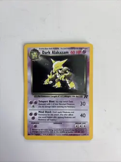 Dark Alakazam 1/82 Team Rocket Set Holo WOTC Pokemon Card LP - Image 1
