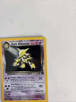 Dark Alakazam 1/82 Team Rocket Set Holo WOTC Pokemon Card LP - Image 3