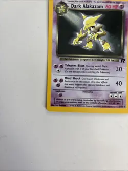 Dark Alakazam 1/82 Team Rocket Set Holo WOTC Pokemon Card LP - Image 5