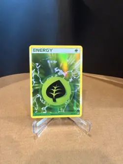 Pokemon TCG Grass Energy Holo Card 105/110 Holon Phantoms - Image 1