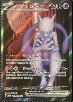 Team Rocket's Mewtwo ex 213/182 Sv10: Destined Rivals Holo - Pokemon Card - Image 1