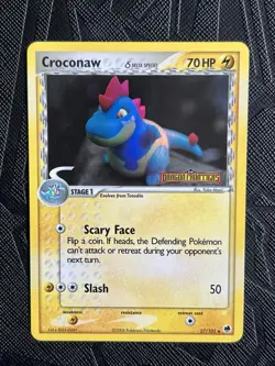 Pokemon TCG Croconaw (Delta Species) 27/101 Dragon Frontiers Reverse Holo - LP - Image 3