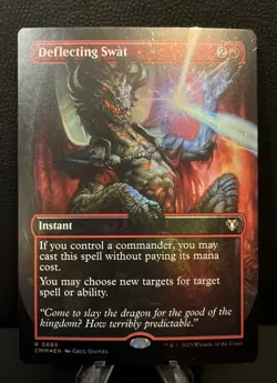 Deflecting Swat (Borderless) -Foil Light Play MTG Commander Masters - Image 1