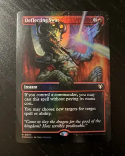Deflecting Swat (Borderless) -Foil Light Play MTG Commander Masters - Image 2