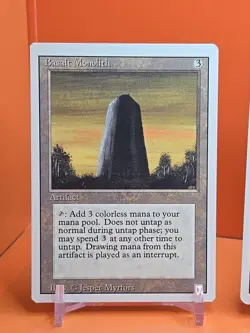 🟤🟤🟤 (4) 1994 Magic The Gathering BASALT MONOLITH REVISED 3RD EDITION PLAYED - Image 2