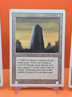 🟤🟤🟤 (4) 1994 Magic The Gathering BASALT MONOLITH REVISED 3RD EDITION PLAYED - Image 4