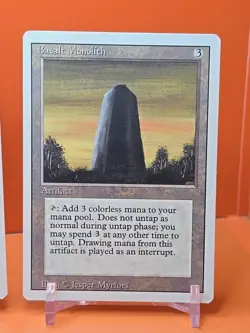 🟤🟤🟤 (4) 1994 Magic The Gathering BASALT MONOLITH REVISED 3RD EDITION PLAYED - Image 5