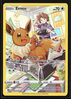 Eevee TG11/TG30 SWSH09: Brilliant Stars Trainer Gallery Ultra Rare Pokemon Card - Image 1