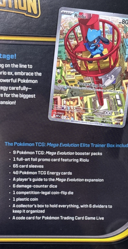 Pokemon TCG Pokemon Mega Evolution Lucario ETB Elite Trainer Box NEW - Image 3