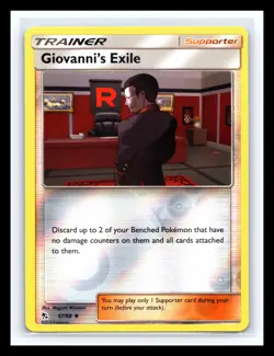 💥 Giovanni's Exile - 57/68 - Reverse Holo - Hidden Fates - Pokemon Card - Image 1