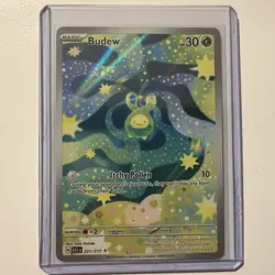 Pokemon Budew 221/217 ASC Full Art Holo Rare Card 2026 Basic HP 30 - Image 1