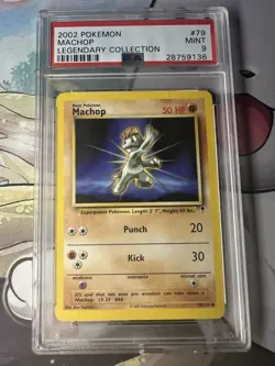 PSA 9 2002 Machop LEGENDARY COLLECTION Pokemon 79/110 - Image 1