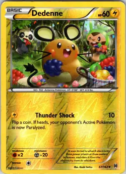 Dedenne 57/162 XY - BREAKthrough Pokemon TCG MP Reverse Holo - Image 1