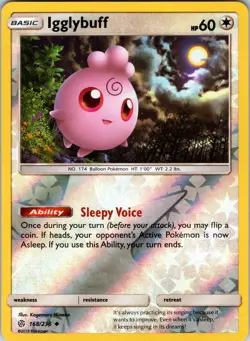 Igglybuff 168/236 SM - Cosmic Eclipse Pokemon TCG LP Reverse Holo - Image 1