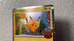 Pikachu 018/091 Pokemon TCG Trick or Trade 2024 - Cosmos Holo Halloween Stamp - Image 2