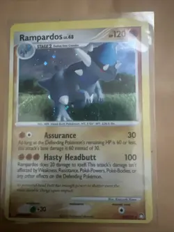 Rampardos 33/123 Mysterious Treasures Holo Rare Pokemon 2007 LP - Image 1