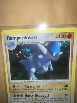 Rampardos 33/123 Mysterious Treasures Holo Rare Pokemon 2007 LP - Image 3