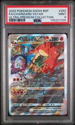 Charizard Vstar Ultra-Premium Collection Pokemon Black Star Promo SWSH262 PSA 9 - Image 1