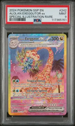 2024 POKEMON SSP EN-SURGING SPARKS #242 ALOLAN EXEGGUTOR EX PSA 9 - Image 1