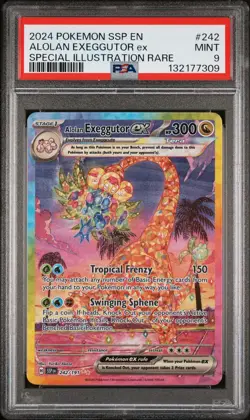 2024 POKEMON SSP EN-SURGING SPARKS #242 ALOLAN EXEGGUTOR EX PSA 9 - Image 1