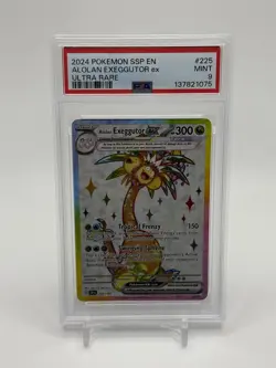 2024 POKEMON SSP EN-SURGING SPARKS ULTRA RARE #225 ALOLAN EXEGGUTOR EX PSA 9 - Image 1