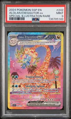 2024 POKEMON SSP EN-SURGING SPARKS #242 ALOLAN EXEGGUTOR EX PSA 9 - Image 1