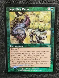 Saproling Burst FOIL Nemesis LP Green Rare MAGIC MTG CARD - Image 1