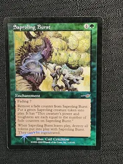 Saproling Burst FOIL Nemesis LP Green Rare MAGIC MTG CARD - Image 2