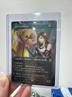 NM MTG Tifa Lockhart (Borderless) Chocobo Track FOIL Final Fantasy Magic - Image 1