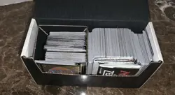 Magic The Gathering Storage Box 8” Cardboard Black White With Lots Of Cards - Image 4