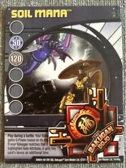 Bakugan New Vestroia | Soil Mana 🔵 Blue Ability Card | Darkus Sylvee | 34/48q - Image 2