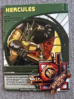 Bakugan New Vestroia Hercules 🟢 Green Ability Card 46/48e Subterra Gorem - Image 2