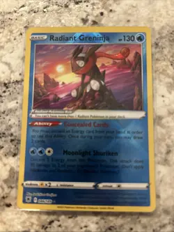 Pokemon TCG Radiant Greninja Holo Card 046/189 Swsh10: Astral Radiance - Image 1
