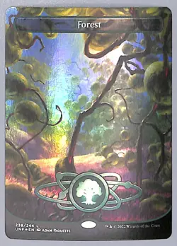 Forest - Borderless - Foil - 239 - Unfinity (UNF) MTG - Image 1