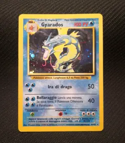 Pokemon Card Gyarados 6/102 Set Base Unlimited Rara Holo EXC-ITA - Image 1
