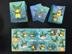 Pokemon Pikachu Rayquaza Poncho Special Box Japan Storage Deck Box Sleeves - Image 1
