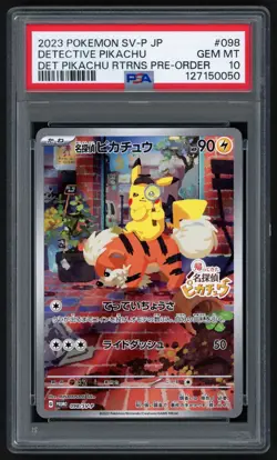 Detective Pikachu 098/SV-P Pokemon Pre-Order Promo Japanese GEM MINT PSA 10 - Image 1