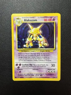 Alakazam 1/102 Holo 1999 Base Set Pokemon Card TCG NM - Image 1