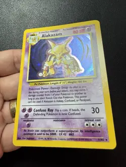 Alakazam 1/102 Holo 1999 Base Set Pokemon Card TCG NM - Image 3