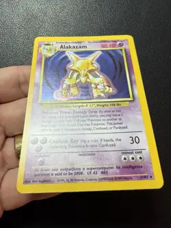 Alakazam 1/102 Holo 1999 Base Set Pokemon Card TCG NM - Image 4