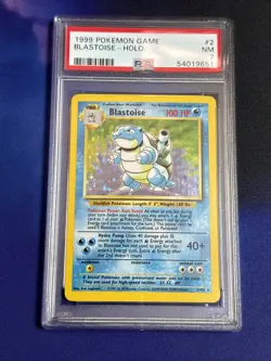 1999 POKEMON BASE SET #2 UNLIMITED BLASTOISE-HOLO PSA 7 - Image 4