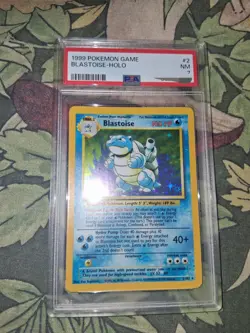 1999 POKEMON BASE SET UNLIMITED #2 BLASTOISE-HOLO PSA 7 - Image 1