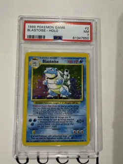 1999 POKEMON BASE SET UNLIMITED #2 BLASTOISE-HOLO PSA 7 - Image 1