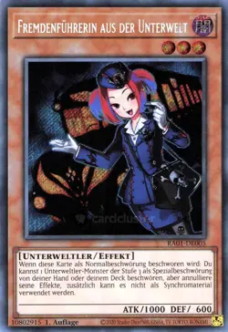 Yu Gi Oh! Fremdenfuhrerin aus der Unterwelt RA01-DE005 Super Rare - Image 1