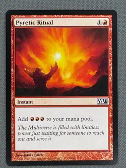 Magic The Gathering MTG PYRETIC RITUAL Magic 2011 NM Near Mint - Image 2