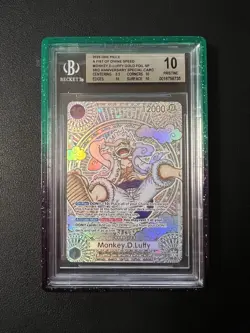BGS 10 One Piece Monkey.D.Luffy Gold Foil SP OP05-119 Fist of Divine Speed - Image 1
